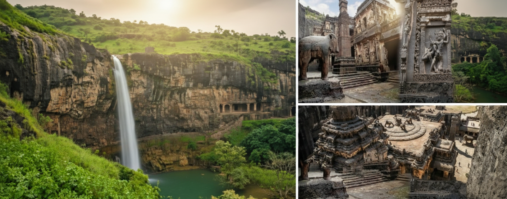 Ellora Caves Taxi Service from Sambhaji Nagar